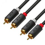 Кабель аудио 2 х RCA на 2 х RCA, 15 м., черный 1000657558 Greenconnect