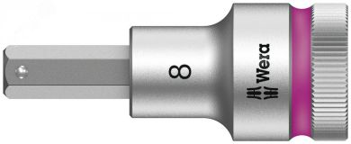 Головка торцевая со вставкой под внутренний шестигранник 8740 C Hex-Plus HF Zyklop DR 1/2 с фиксацией крепежа 8 x 60 мм WE-003824 Wera