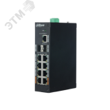 Коммутатор неуправляемый 10 портов RJ45/SFP 10 100 1000 Мб/с PoE 120Вт 122168 Dahua