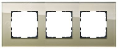 Рамка 3-постовая, стекло Champagne Gold G1003GG Jasmart