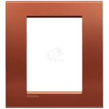LivingLight Рамка прямоугольная 3+3 модуля Красный шелк LNA4826RK BTicino