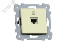 Аксиома  Механизм розетки RJ45 скрытой установки РК1-458,  слоновая кость 122004 Кунцево-Электро