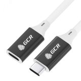 Удлинитель USB 3.1 Type C на Type С, 2 м., AL белый-черный, армированный 1000683165 Greenconnect