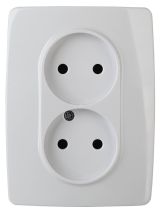 Розетка 2X2P, 16A-250В, винт, Эра12, белый, 12-2117-01 Б0031248 ЭРА