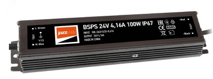Драйвер для светодиодный ленты BSPS 24V  4,16A=100W IP67 Jazzway 5015579 JazzWay