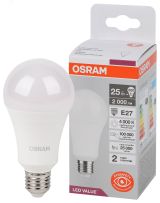 Лампа светодиодная LED Value Грушевидная 25Вт (замена 200Вт), 2000Лм, 4000К, цоколь E27 OSRAM 4058075696358 LEDVANCE