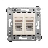 Avanti Розетка RJ-45 в стену, 5e двойная экранированная, ''Ванильная дымка'' 4405364 DKC