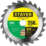 Диск пильный FAST 250 x 32/30мм 24Т 3680-250-32-24_z01 STAYER