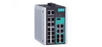 Коммутатор управляемый 14 x 10/100BaseTX, 4 x 10/100/1000BaseT(X) или 100/1000BaseSFP, Gigabit Ethernet EDS-518E-4GTXSFP MOXA