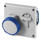 Розетка скрытой установки IP67 16А 2P+E 230В с механической блокировкой и верхним расположением разъема DIS4051683 DKC