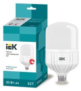 Лампа светодиодная HP 30Вт 230В 4000К E27 IEK LLE-HP-30-230-40-E27 IEK