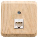 ЭТЮД Розетка открытой установки компьютерная RJ45 категория 5E сосна KOMA-001D Systeme Electric
