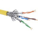 Витая пара категории 7 экранированный, S/FTP, 4 пары, нг(А)-HF, цвет внешней оболочки желтый, катушка 500 м RN7SFK01YL DKC