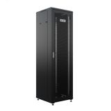 Шкаф напольный универсальный серверный R 22U 600х600мм, 4 профиля 19, двери перфорированная и сплошная металл, боковые стенки съемные, регулируемые опоры, разобранный, черный RAL 9005 УТ000100458 NTSS