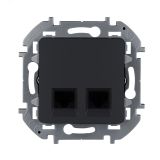 INSPIRIA розетка двойная RJ 45  категория 5e  UTP  антрацит 673838 Legrand/Daccord