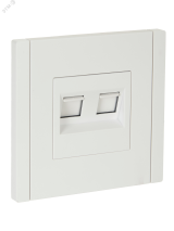 FORTE&PIANO Розетка компьютерная двойная RJ45 кат.5E FP233 белый IEK FP-K20-1-K01 IEK