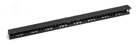 Органайзер-гребенка вертикальный кабельный в шкаф 42U. пластиковый. цвет черный (RAL 9004) 11136c Cabeus