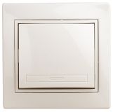 Выключатель Intro Plano 1-101-02 одноклавишный, 10А-250В, IP20, СУ, слоновая кость Б0053722 ЭРА