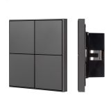 INTELLIGENT ARLIGHT Кнопочная панель KNX-304-23-IN Black (BUS, Frame) (IARL, IP20 Металл, 2 года) 039667 Arlight