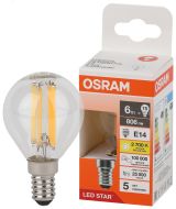 Лампа светодиодная филаментная LED Star Шарообразная 6Вт (замена 75Вт), 750Лм, 2700К, цоколь E14 OSRAM 4058075684515 LEDVANCE