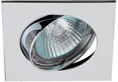 Светильник литой квадрат пов. MR16,12V/220V, 50W 50W хром (100/1400) C0043661 ЭРА