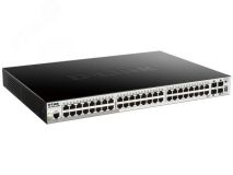 Коммутатор управляемый L2+ PoE 48 портов 10/100/1000 Мб/с, 4хSFP+, 370 Вт 113671 D-Link