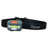 Фонарь светодиодный налобный аккумуляторный 3w 1COB USB IP44 пластик 41680 FERON