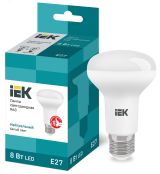 Лампа светодиодная R63 рефлектор 8Вт 230В 4000К E27 IEK LLE-R63-8-230-40-E27 IEK