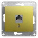 GLOSSA Розетка компьютерная RJ45 категория 5E механизм фисташковый GSL001081K Systeme Electric