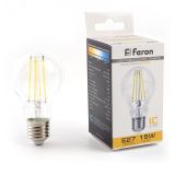 Лампа светодиодная LED 15вт Е27 теплый FILAMENT 38241 FERON