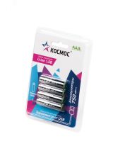 Аккумулятор ААА Li-ion 750мАч 4 шт в на блистере KOCR03Li750mWh4BL Космос