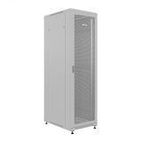 Шкаф напольный универсальный серверный R 42U 600х800мм, 4 профиля 19, двери перфорированная и сплошная металл, боковые стенки съемные, регулируемые опоры, разобранный, серый RAL 7035 УТ000009176 NTSS