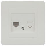 Розетка информационная RJ45, СУ, белый Intro 7-303-01 Style Б0060649 ЭРА