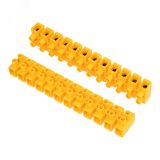 Колодка клеммная винтовая KВ-40 25-40, ток 100 A, полиэтилен желтый 10шт, REXANT 07-5040-3 REXANT