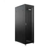 Шкаф напольный универсальный серверный R 22U 600х1000мм, 4 профиля 19, двери перфорированная и перфорированная, боковые стенки съемные, регулируемые опоры, разобранный, черный RAL 9005 УТ000137525 NTSS