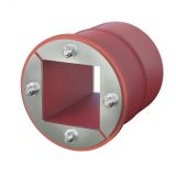 Проходка круглая, нержавеющая, D100х70 мм с проёмом 60х60 мм DXF3123 DKC