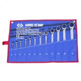 Набор комбинированных трещоточных ключей, 8-24 мм, чехол из теторона, 12 предметов 12112MRN King Tony