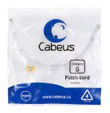 Патч-корд U/UTP, категория 6, 2xRJ45/8p8c, неэкранированный, белый, PVC, 0.3м 8668c Cabeus