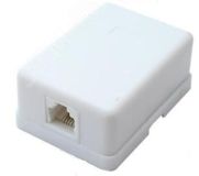 Розетка телефонная внешняя 1 порт UTP RJ-14 (6P4C) CAT 3, 03-0001 REXANT