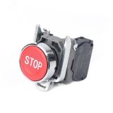 Кнопка SB4 в сборе модульная 22мм красная металл 1НЗ с маркировкой STOP SB4BA4342 Systeme Electric