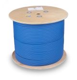 Кабель витая пара SSTP-4P-Cat.8-SOLID-IN-LSZH-BL экранированнаяSSTP (S/FTP), категория 8 (40G, 2000 MHz), 4 пары (23 AWG), LSZH, нг(А)-HF (305 м) 7750c Cabeus