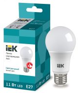 Лампа светодиодная A60 груша 11Вт 230В 4000К E27 IEK LLE-A60-11-230-40-E27 IEK