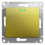 GLOSSA переключатель 1-клавишный с подсветкой сх.6а фисташковый GSL001063 Systeme Electric