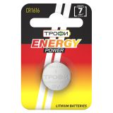 Батарейка Трофи CR1616-1BL ENERGY POWER Lithium (10/240/43200) Б0003645 ЭРА