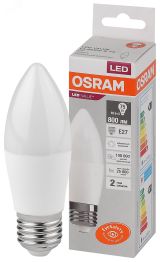 Лампа светодиодная LED 10 Вт E27 4000К 800Лм свеча 220 В (замена 75Вт) OSRAM 4058075579569 LEDVANCE