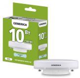 Лампа светодиодная T80 таблетка 10Вт 230В 6500К GX53 GENERICA LL-T80-10-230-65-GX53-G IEK