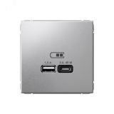 ARTGALLERY USB розетка A + тип-C 45Вт высокоскор.заряд. QC, PD, механизм, алюминий GAL000329 Systeme Electric