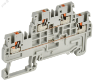 Колодка клеммная CP-ML 2 ур. 1,5мм2 серая IEK YCT23-00-2-K03-001 IEK