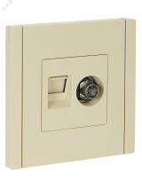 FORTE&PIANO Розетка двойная TV+RJ45 кат.5E FP436 ваниль IEK FP-AK20-1-K10 IEK