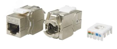 Вставка -F-WH Keystone Jack RJ-45(8P8C)кат. 5eэкранир 426191 Hyperline
